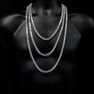 New Hip Hop Tennis Chain Necklace For Men Jewelry Gold Silver Iced Out Chains Tennis Necklaces