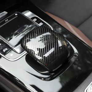 Auto Center Konsole Schaltknauf Kopf Dekoration Aufkleber Trim Für Mercedes Benz EINE Klasse A180 200 Carbon Faser Farbe Styling