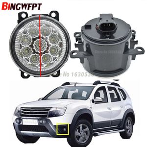 2x Auto Styling 6000K Weiß High Power LED Nebel Lampen DRL Lichter Für Renault Duster Closed Geländewagen 2012-2015