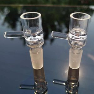 Nuovo design spesso rotondo ciotola di vetro bruciatori a olio secco alle erbe con manico 3 tipi 14mm 18mm maschio per strumenti per fumatori Accessori Bong in vetro Bubble