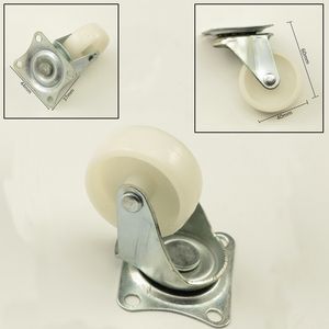 4PCS Vit 1.5 '' Nylonhjul Möbler Kontorsstol Rullstols soffa Universal Hjul Small Counter Swivel Caster för hårdvara