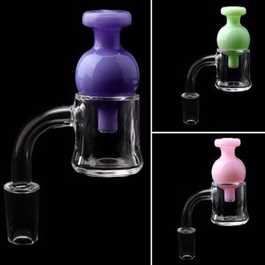 Free DHL!! Beveled Edge 25mm OD Evan Shore quartz banger with Glass Bubble Carb Cap 10mm 14mm 18mm quartz banger nails for dab rigs