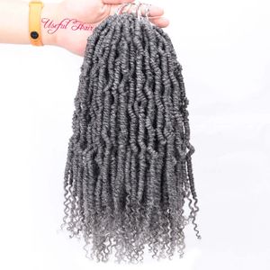 Pre Twisted Passion Twist Hair 12 18Inch Ombre Crochet Hair Syntetisk Bomb Twist Pre Looped Fluffy Twists Braiding Hair