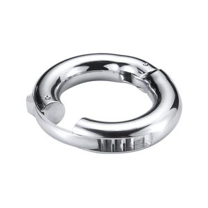 Cockrings tamanho ajustável de serviço pesado masculino scrotum scrotum maca de pênis metal anel de trava de galo atraso ejaculação bdsm sexo brinquedo