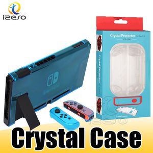 Crystal PC Transparent Case for Nintendo Switch NS NX Cases Hard Ultra Thin Detachable Game Back Cover Shell with Retail Packaging izeso