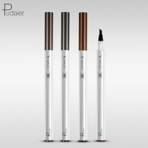 PUDAIER Microblading Eyebrow Tattoo Pen Waterproof Fork Tip Eyebrow Ink Pencil 4 Heads Liquid Eye Brow Makeup Blonde Brown Color