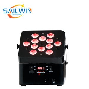 New arrival best selling stage light 12pcs 18w 6in1 RGBAW UV Battery powered Wireless IR DMX control up led par light for wedding party