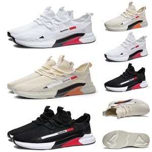 Moda quente Mens Running Shoes Preto Branco Bege Vermelho Mulheres Jogging Walking Shoes Treinadores Corredores Tênis Esportivos Tamanho 39-44 Feito na China