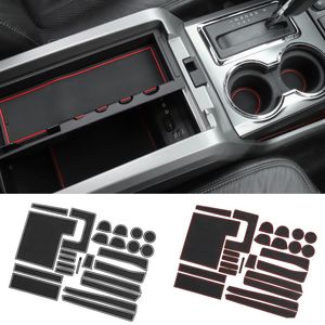 Anti-slip Mats, Door Slot Pad Water Cup Mat For Ford F150 2009-2014 Red