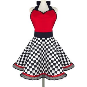 Damenschürzen, niedliche Retro-Baumwoll-Kochschürzen, Punktmuster, Vintage-Stil, Schürzen, Kleid, Geschenk 122246