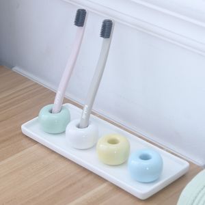 Base per spazzolino in ceramica Supporto per telaio Accessori per il bagno simpatico supporto per spazzolino da doccia Mensola Accessori per il bagno multi colori per bambini