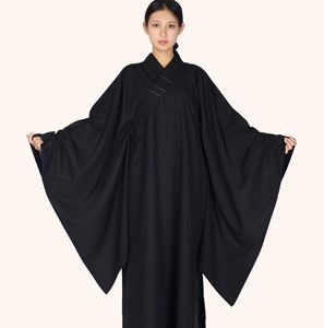 Tempel Monk Training Uniform Lay Buddhist Clothes Set Buddhism Robe Appliance Lay Buddhist Long Robe Lay Monk Meditation klänning