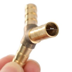 6/8/8 / 10mmの真鍮製コネクターガーデニングホース '' y ''配管継手ガスホースティー -  10mmサイズ：6mm、8mm、10mm。カラー：ゴールドパッケージ