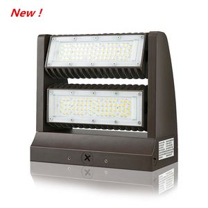 Drehbares LED-Wandpaket, 120 W, 16.000 lm, Tageslicht 5000 K, 360° verstellbarer Kopf, 100–277 VAC, Sicherheits-Wandleuchte, IP65 wasserdicht