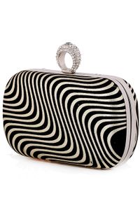 Bling Sparkly Striped Bridal Hand Bags Gold Black Silver Evening Party Bags Formal Women Handbags with Chain232a