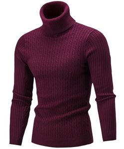 Men's Designer Knitwear pullovers hombre Sweater - High Collar, Solid Color, Simple Twist, Turtle Neck, Casual Top for Spring and Autumn 2020