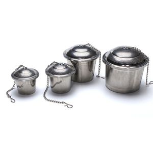 Saco de Tempero Infusor de chá 304 cesta de aço inoxidável com tampão quente panela cozinhar sopa guisado de malha de bule de bule