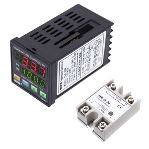 Freeshipping цифровой Programmable регулятор температуры PID вел термометр SSR TC/RTD + 24V-380V 25A SSR-25 DA полупроводниковый модуль реле