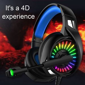 Для PS4 Gaming светящиеся светодиодные наушники 4D Stereo RGB Marquee наушники гарнитура с микрофоном для Xbox One / ноутбука / компьютера Tablet Gamer A20