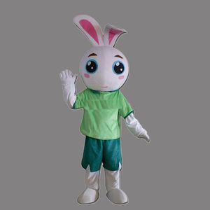 2019 de alta qualidade bonito verde roupas de coelho traje da mascote fancy party dress halloween trajes de carnaval tamanho adulto
