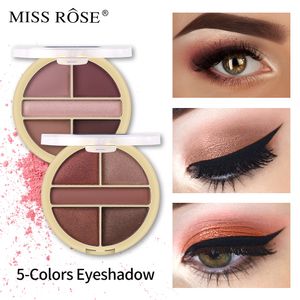 5 Color Neutral Paleta de sombras de ojos Shimmer y Matte Natural Eye Shadow Palettes Miss Rose Rose Impermeable Ojos Desnudo Maquillaje