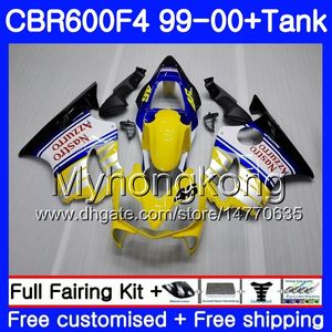 Body + Tank for HONDA CBR600 F4 CBR 600 F4 FS CBR600 F 4 287HM.14 CBR600F4 99 00 CBR600FS CBR 600F4 1999 2000 yellow fairings kit