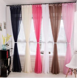 Sheer Curtains 130 color Terylene white window yarn solid gauze fabric engineering curtain