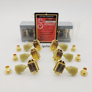 Raro stile giada retrò sterline hine tuning tuners tuners deluxe vintage tulip oro per chitarra lp 3r+3l