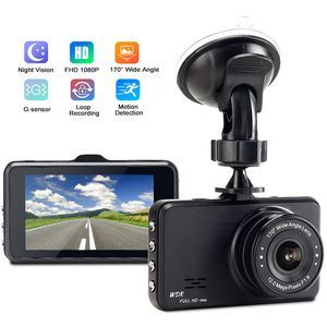 3-Zoll-Mini-Auto-DVR, Fahrvideorecorder, Autokamera, Full HD 1080P, 2-Kanal-Doppelobjektiv, 170 ° + 120 ° Weitwinkel-G-Sensor