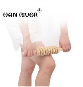 meridian shaft rod full-body massage stick rolling back massage lamented the waist neck leg wooden Belly leg roller H0069