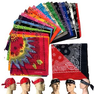 Pamuk Sihirli Karşıtı UV Yüz Maskeleri Paisley Bandana Şapkalar Kalça Binme Kamuflaj Bisiklet Atkı Balıkçılık Hop Fonksiyonlu Doğa Sporları