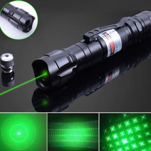 Ingrosso All'aperto escursionismo laser puntatore puntatore ad alta potenza verde blu rosso punto laser penna leggera potente