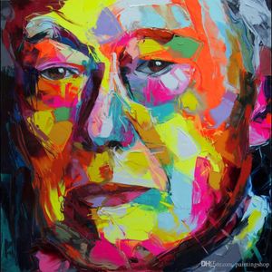 Francoise Nielly Palette Knife Impression Home Artwork Modern Portrait Handmade Oil Painting on Canvas Concave and Convex Texture Face215