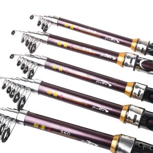 Canna da pesca telescopica 2.1m 2.4m 2.7m 3m 3.6m FRP Canna da pesca ultraleggera con spinning FR906 spedizione gratuita