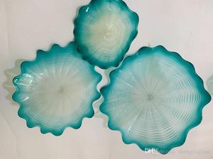 Creative Popular Wall Art Plate lamps Decorative Murano Handmade Glass Plates Deco Blown Glass Office Walls