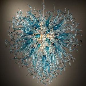 Lampor Hand Blåst-Glas Ljuskronor Ljus Hem Stil Murano Ljuskrona För Kyrka Dekoration Italien Designad Glas Art Lighting