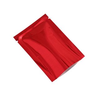 Intero 8/12 cm Vari colori Mylar Open Top Pacchetto Borse Termosaldatura Foglio di alluminio Busta sottovuoto Busta per tè e caffè 200 pezzi l180r