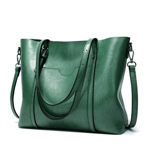 HBP Women Handbags Purses Leather Shoulder Bags Large Capacity Totes Bag Casual High Quality Handbag Purse Green
