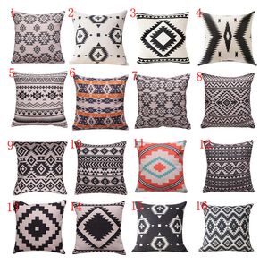 Ethnic Throw Pillow Cover Linen Geometric Printed Pillow Case Decorative Pillow Cases Home Decoration