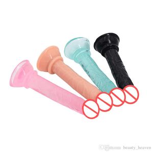 Kvinnlig masturbator realistisk dildo sugkopp g spot stimulator falska penis anal plug massager vuxna sexleksaker för kvinnor