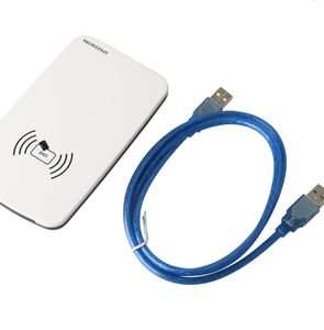 Двойной USB фиксированного рабочего УВЧ RFID считыватель писатель ISO18006C стеклянный поколения 2 UHF считыватель для контроля доступа, управления движением с СДК