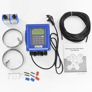 Digital Ultrasonic Water Flowmeter Wall Mounted Clamp On TM-1 Transducer DN50mm-700 TUF-2000B RS485 interface IP67 protection