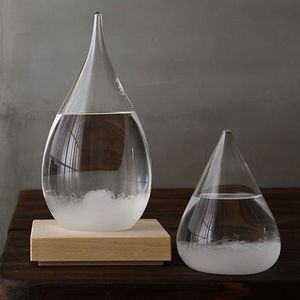 Weather Forecast Crystal Tempo 17.5*8cm Drops Water Shape Storm Glass Weather Predictor Bottle Christmas Craft Arts Gifts lin4710