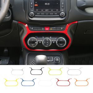 ABS Car Inner Styling Ar Condicionado Mudar Decoração Fame guarnição da tampa Fit For Jeep Renegade 2015-2018