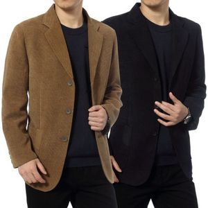 Spring Autumn Mens Cotton Corduroy Blazers Male Stylish Slim Fit Party Blazers Plus size Corduroy Windbreaker suit A72503