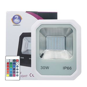 Edison2011 85-265V LED-projektor Floodlight RGB Utomhus Aluminium 30W 50W SMD 2835 LED Flood Light Vattentät IP66