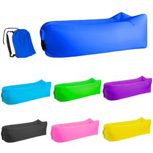 Inflatable Air Sofa Fast Folding Light Waterproof Portable Inflatable Sleeping bags lazy sofa camping air bed Adult Beach Lounge Chair