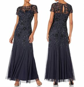Skräddarsydd elegant en linjeklänningar plus storlek formella aftonklänningar svarta tjejfestklänningar lyxiga pärlstav sexiga balklänningar