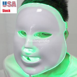 7 Färger Photon PDT LED Skin Care Facial Mask Wrinkle Acne Removal Light Therapy Beauty Devices Face Neck Mask
