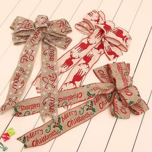 7 Styl Boże Narodzenie Bow Prezent Wstążka Kwiat Festiwal Xmas Tree Bowknot Decoration Wrappery na ślub Ozdoby ozdoby prezenty